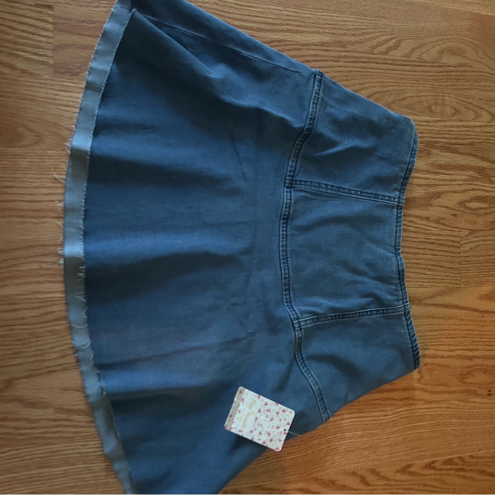Free People Indigo Denim Skirt